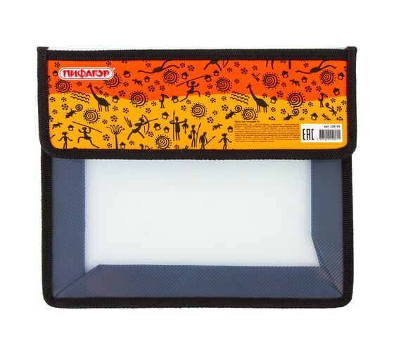 Папка для тетрадей ПИФАГОР Африка А5, 1 отделение, клапан на липучке 228195 1