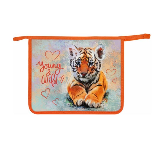 Папка для тетрадей ПИФАГОР Little tiger А5, 1 отделение, пластик, на молнии 271087