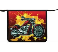 Папка для тетрадей ПИФАГОР Moto А5, 1 отделение, пластик, на молнии 271091