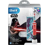 Электрическая зубная щетка ORAL-B Vitality Kids D100.413.2KX StarWars чехол Б0049388
