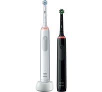 Набор электрических зубных щеток ORAL-B Pro 3 DUO/D505.523.3H черная и белая Б0052957