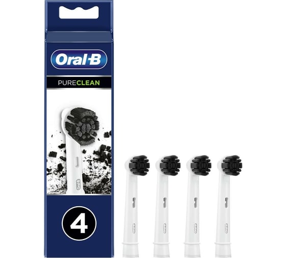 Насадки для зубной щетки ORAL-B EB20CH Pure Clean Charcoal 4 шт с древесным углем Б0052974 1