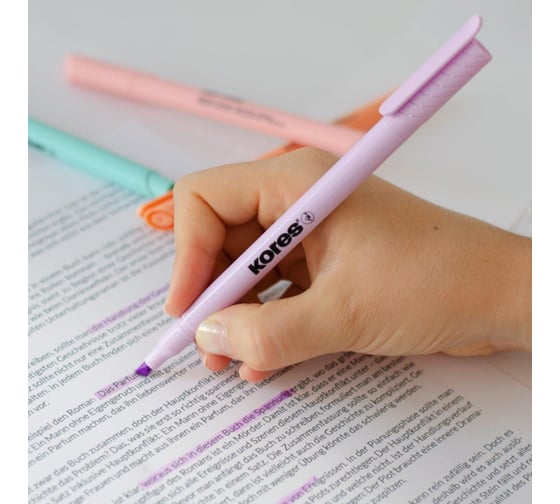 Набор текстовыделителей Kores High Liner Pastel толщина линии 1-4 мм, 6 цветов 1336208