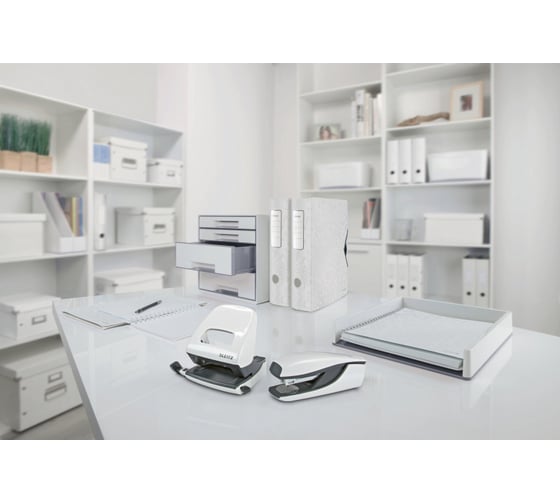 Степлер Leitz Nexxt Wow до 10 листов белый 1312240