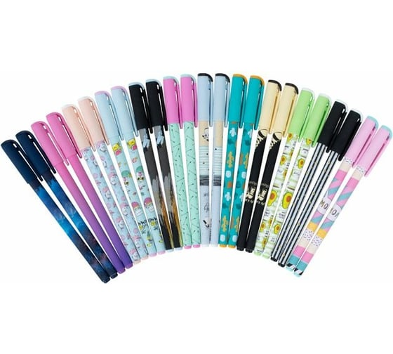 Масляная ручка LOREX MIX серия Slim Soft 0,50 мм синий 24 шт LXOPSS-MIX