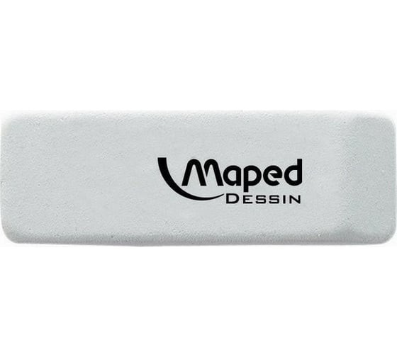 Ластик Maped Dessin, каучук, скошенная форма для ручки и карандаша 57x18x10 мм 273691