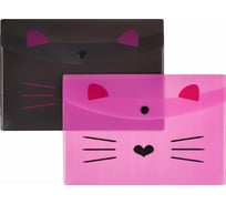 Папка-конверт №1 School Kitty на кнопке А5 180 мкм 2 шт в упаковке 1408788