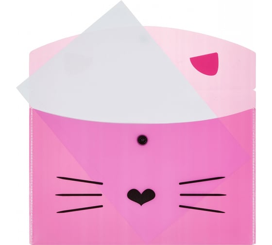 Папка-конверт №1 School Kitty на кнопке А5 180 мкм 2 шт в упаковке 1408788