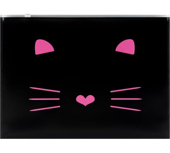 Папка-конверт №1 School Kitty на молнии А4 200 мкм 2 шт в упаковке 1409189