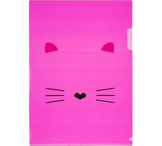 Папка-уголок №1 School Kitty А4 пластиковая 180 мкм цвет в ассортименте 2 шт в упаковке 1408786