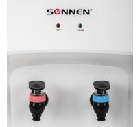 Кулер для воды SONNEN TSE-02WT, настольный, нагрев/охлаждение электронное, 2 крана, белый 455413