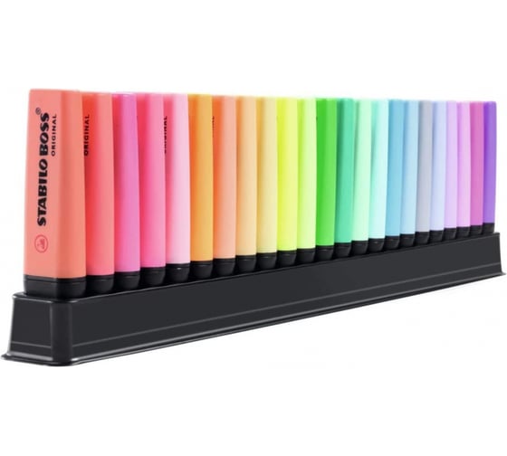 Набор текстовыделителей Stabilo Boss Original Pastel толщина линии 2-5 мм, 23 цвета 1426058