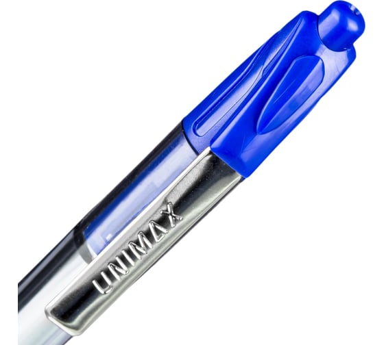 Одноразовая автоматическая шариковая ручка Unimax Unоmax Glide Trio RT GP Steel синяя, 0.5 мм 722468