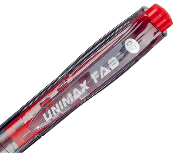 Одноразовая автоматическая шариковая ручка Unimax Fab GP красная, 0.5 мм 803484