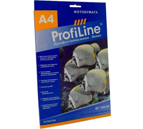 Матовая фотобумага ProfiLine 180 г/м2, А4, 25 листов, 2880 dpi PL_MP_180_A4_25 1