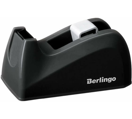 Настольный диспенсер BERLINGO для канцелярской клейкой ленты, черный FSd_00021