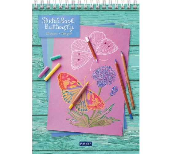 Блокнот Hatber Premium SketchBook 32л, А5, 160г/кв.м, без линовки 6 шт 61054 1