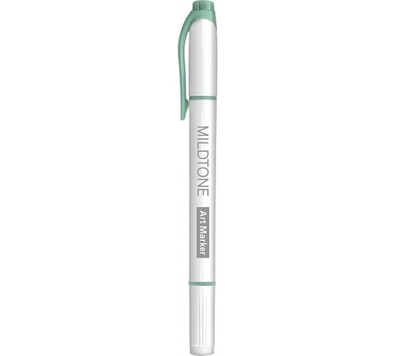 Двухсторонний артмаркер Hatber Mildtone PASTEL, мятный, 12 шт 060862