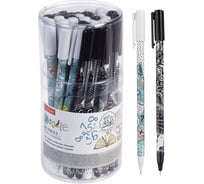 Гелевая ручка Hatber Doodles синяя, 0.5 мм, чернила fast dry, 36шт, в пласт. упак., 36 шт 060752