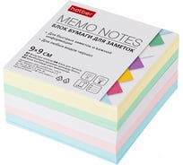 Блок бумаги для заметок Hatber 9x9х4,5см цветной, 5 цв. сменный, 18 шт 059361