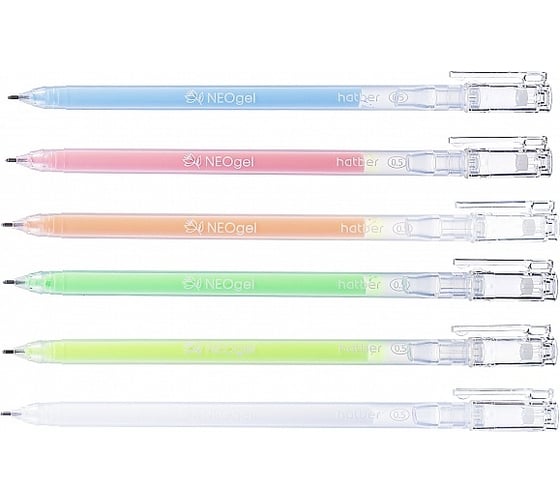 Набор гелевых ручек Hatber Terra Colora NeoGel 0.5 мм, 6 шт 069870