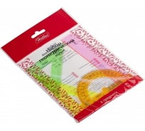 Геометрический набор Hatber малый, цветной, ассорти 033788