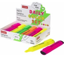 Текстовыделитель Hatber NEO NEON 1мм/5мм ассорти 12шт, упак 12 шт 070366