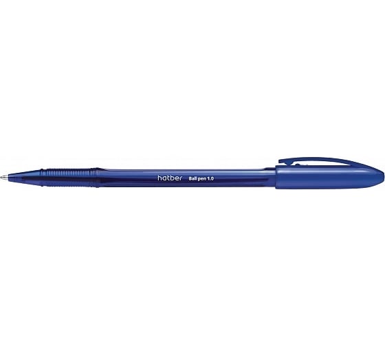 Шариковая ручка Hatber Bit navy синяя, 1.0 мм с колпачком и клипом, 24 шт 061223