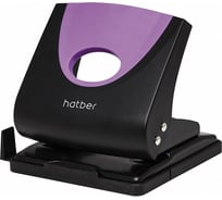 Пластиковый дырокол Hatber ECO 30л с линейкой, ассорти 049102