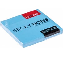 Бумага для заметок Hatber 100л, 76x76мм, с клеевым краем, NEON, голубая, 12 шт 055533