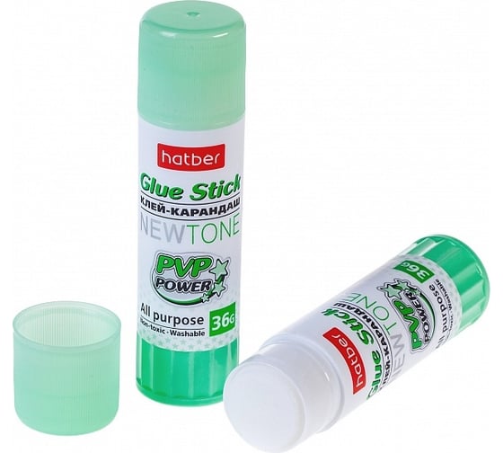 Клей-карандаш Hatber NEWtone 36гр, в картонной дисплей-витрине, 12 шт 067214