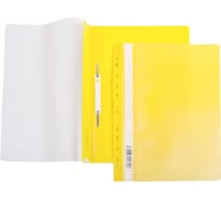 Папка-скоросшиватель Hatber А4 140/180 мкм желтая 10 шт 040020