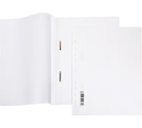 Папка-скоросшиватель Hatber А4 140/180 мкм белая 10 шт 039975