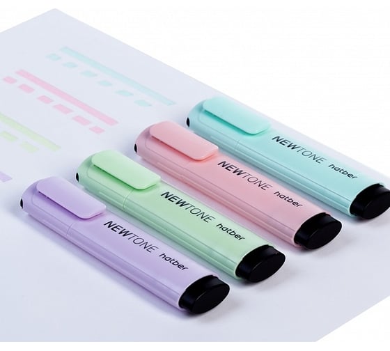 Текстовыделитель Hatber NEWtone PASTEL ассорти 12шт. в картонной кор упак. 12 шт. 070365