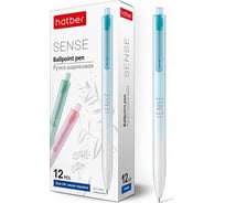 Автоматическая шариковая ручка Hatber Sense синяя, 0.7 мм, 12 шт 059198