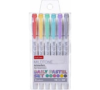 Набор артмаркеров Hatber MildtonePASTEL двухсторонний, 6 цветов 067684