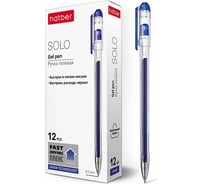 Гелевая ручка Hatber Solo синяя 0.5 мм 12 шт 058621