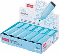 Текстовыделитель Hatber NEWtone PASTEL клиновидный пишущий узел, бирюзый, 12 шт 060874