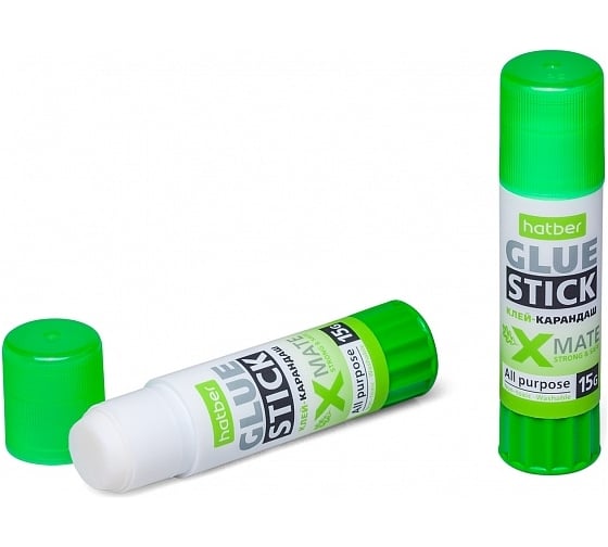 Клей-карандаш Hatber X-Mate 15гр, в картонной дисплей-витрине, 24 шт 058739