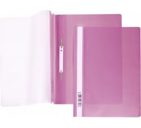 Папка-скоросшиватель Hatber, А4, 140/180 мкм розовая 10 шт 039971