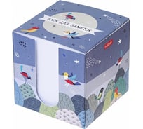 Блок для заметок Hatber Birds 9x9х9см белый в картонном боксе 12 шт 069222