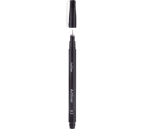 Набор черных линеров Hatber Noir/Нуар Terra Colora 01./0.3/0.5/0.7 мм, 070955