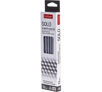 Чернографитный карандаш Hatber Solo HB трехгранный корпус 12 шт. 065292