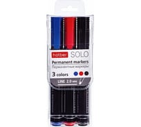 Набор перманентных маркеров Hatber Solo закругленный пишущий узел 2мм, 066138