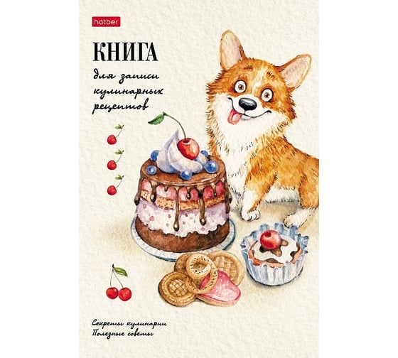 Книга для записи кулинарных рецептов Hatber 80л, А5, глянц. ламин, 20 шт 068473