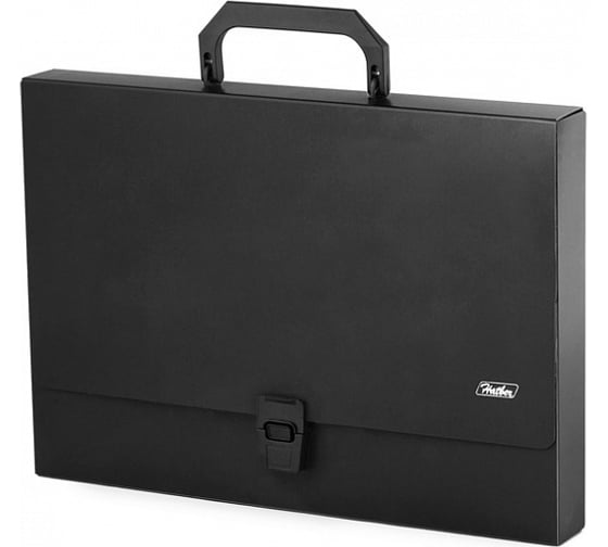 Пластиковая папка-портфель Hatber STANDARD А4 1000 мкм, черная 7 шт 040122
