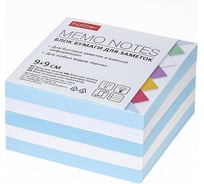 Блок бумаги для заметок Hatber 9x9х4,5см 2 цв. голубой/белый, сменный, 18 шт 075656