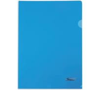 Пластиковая папка-уголок Hatber А4 180мкм синяя 20 шт 040030