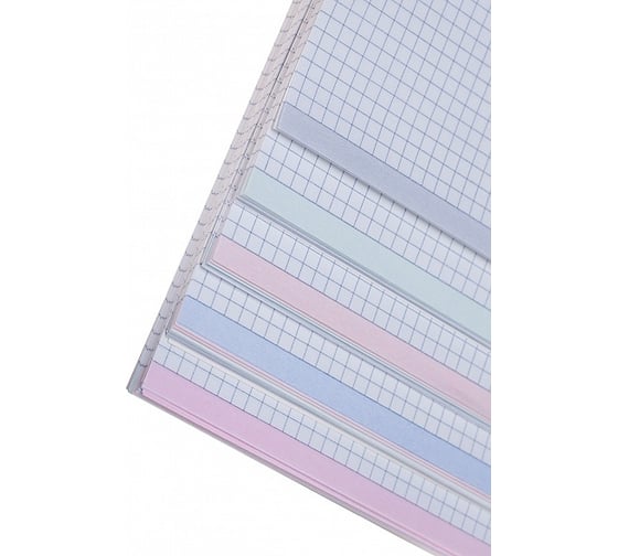 Блокнот Hatber 80л, А5, клетка, Многоцветный срез обложка бумвинил на гребне 4 шт 059582 1