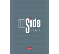 Блокнот Hatber 32л, А6, клетка, на скобе, обложка мел. бумага, ламинация, серия INSIDE 032162